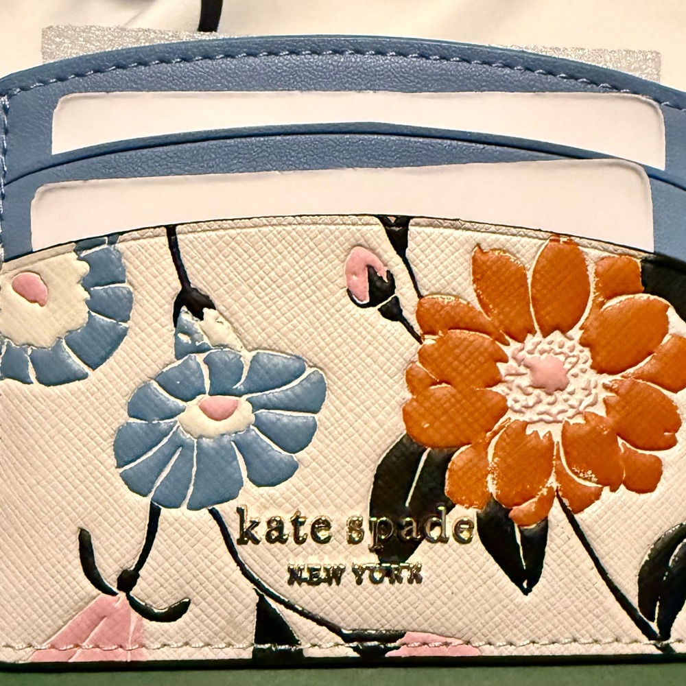 NWT kate spade Morgan Grand Floral Slim Card Holder + BOX - Picture 2 of 5